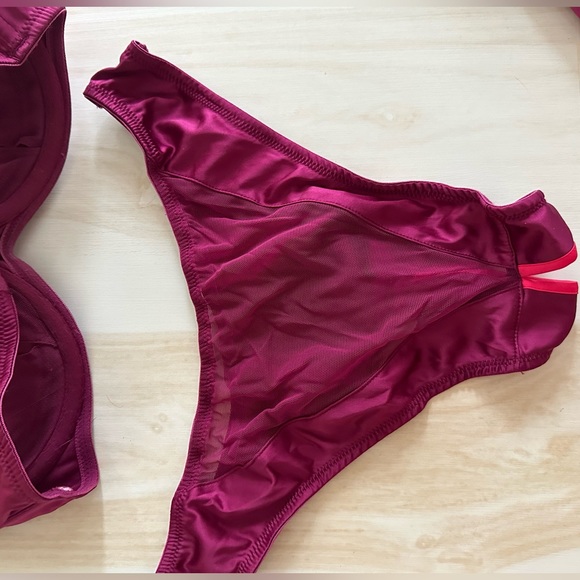 Agent Provocateur Nikita Burgundy 3 Piece Set - Picture 8 of 9